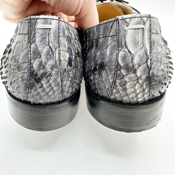 MAISON MARGIELA Gray Snakeskin Tie  Oxford Brogue Sz‎ 37.5 US 7 - Picture 10 of 14
